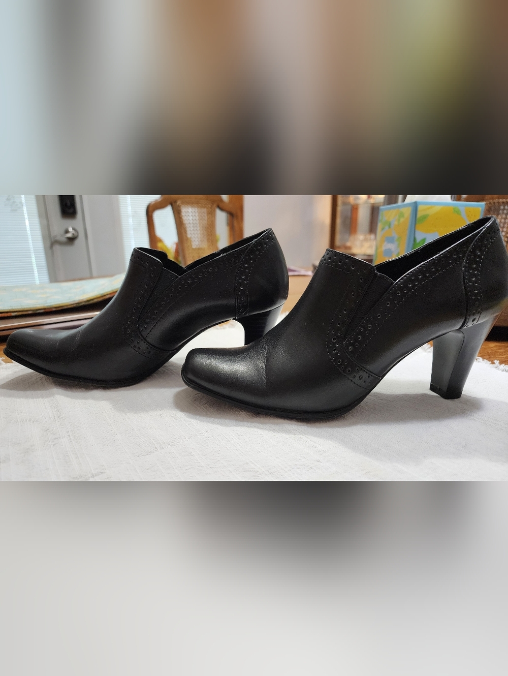 Classic Black Women's  Heeled Ankle Shoes